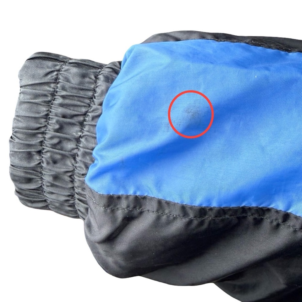 Starter Reversible Puffer‎ Jacket Hooded Black Gray Blue Vintage - Picture 5 of 9